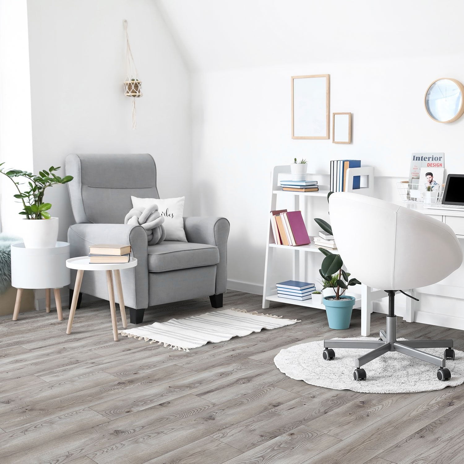 Select Surfaces Pearl Gray Laminate Flooring SpillDefense 16.45 sq ft