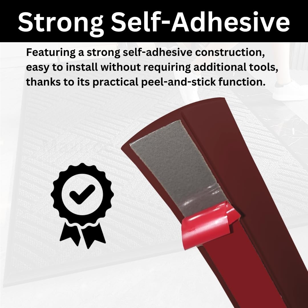 1/5 Inch Height Floor Transition Strip – 40″ Red Wine for Safe Spaces