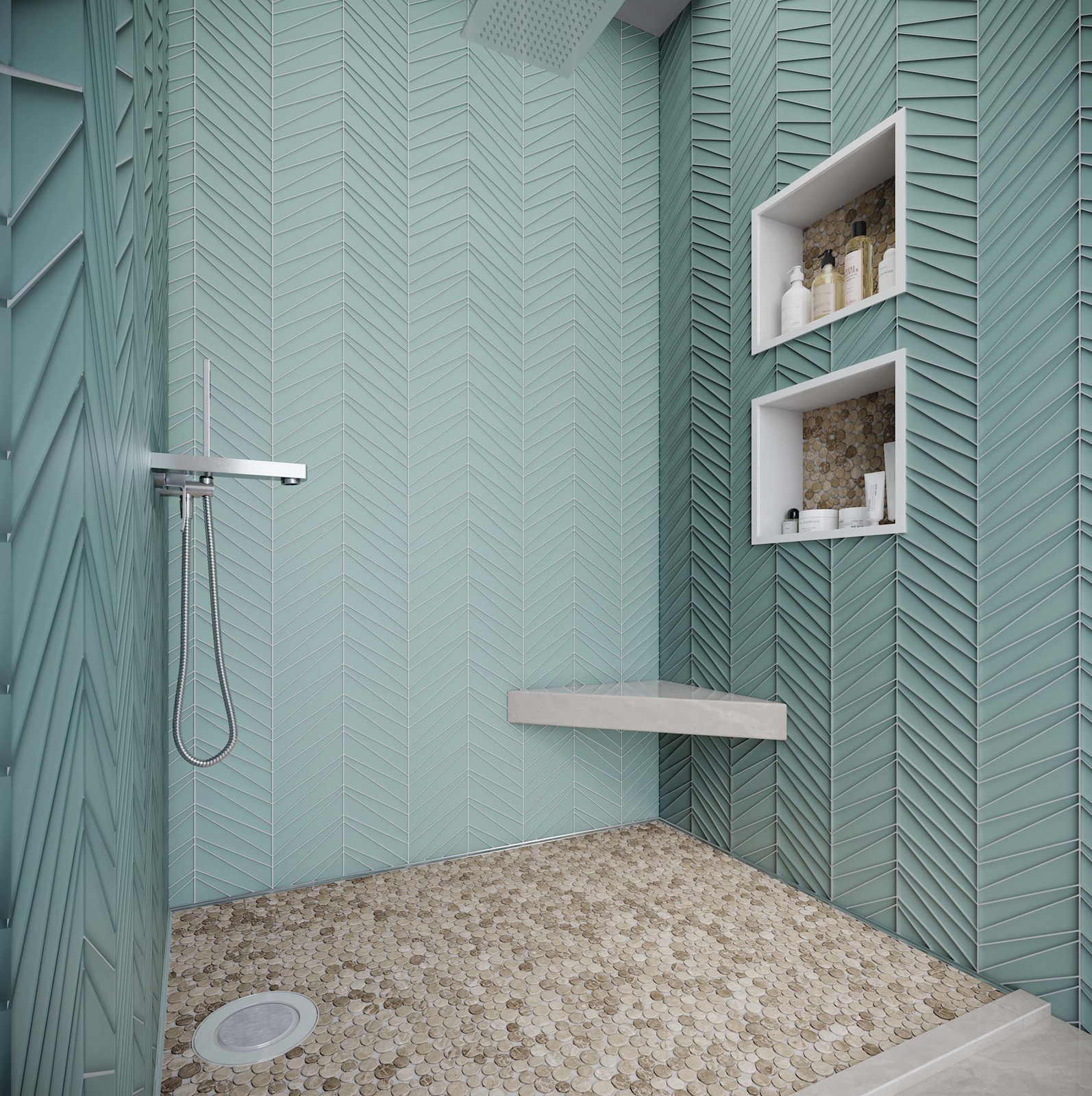 Cruz Bay Studio XD3R Penny Rounds – 11″ x 11″ Pebble and Rock – Tan / Off-White