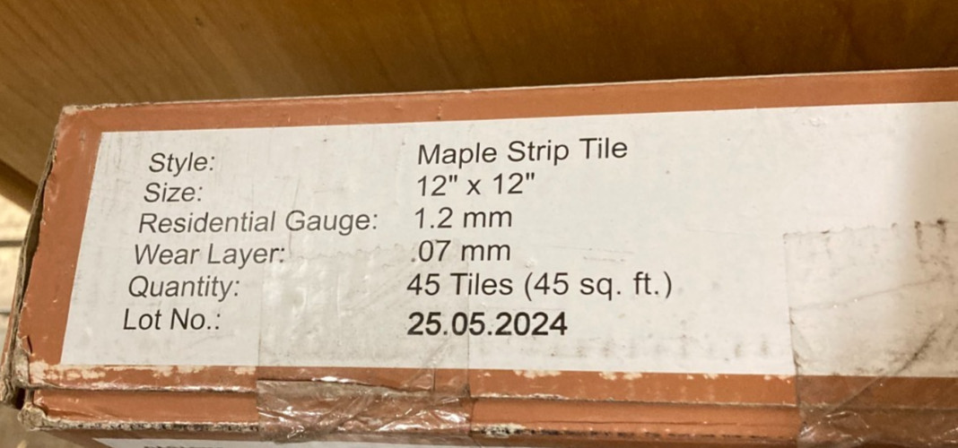 Home Impressions Maple Strip 12 In. x 12 In. Vinyl Floor Tile (45 Sq. Ft./Box)