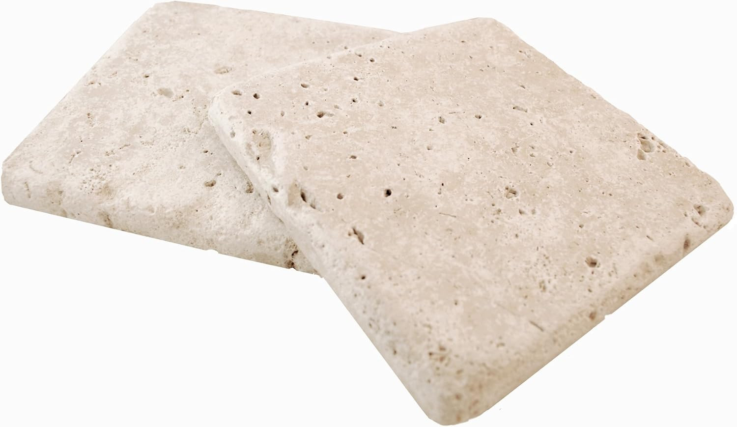 Walnut 4X4 Tumbled Travertine Floor Backsplash Tile 9 Piece Pack