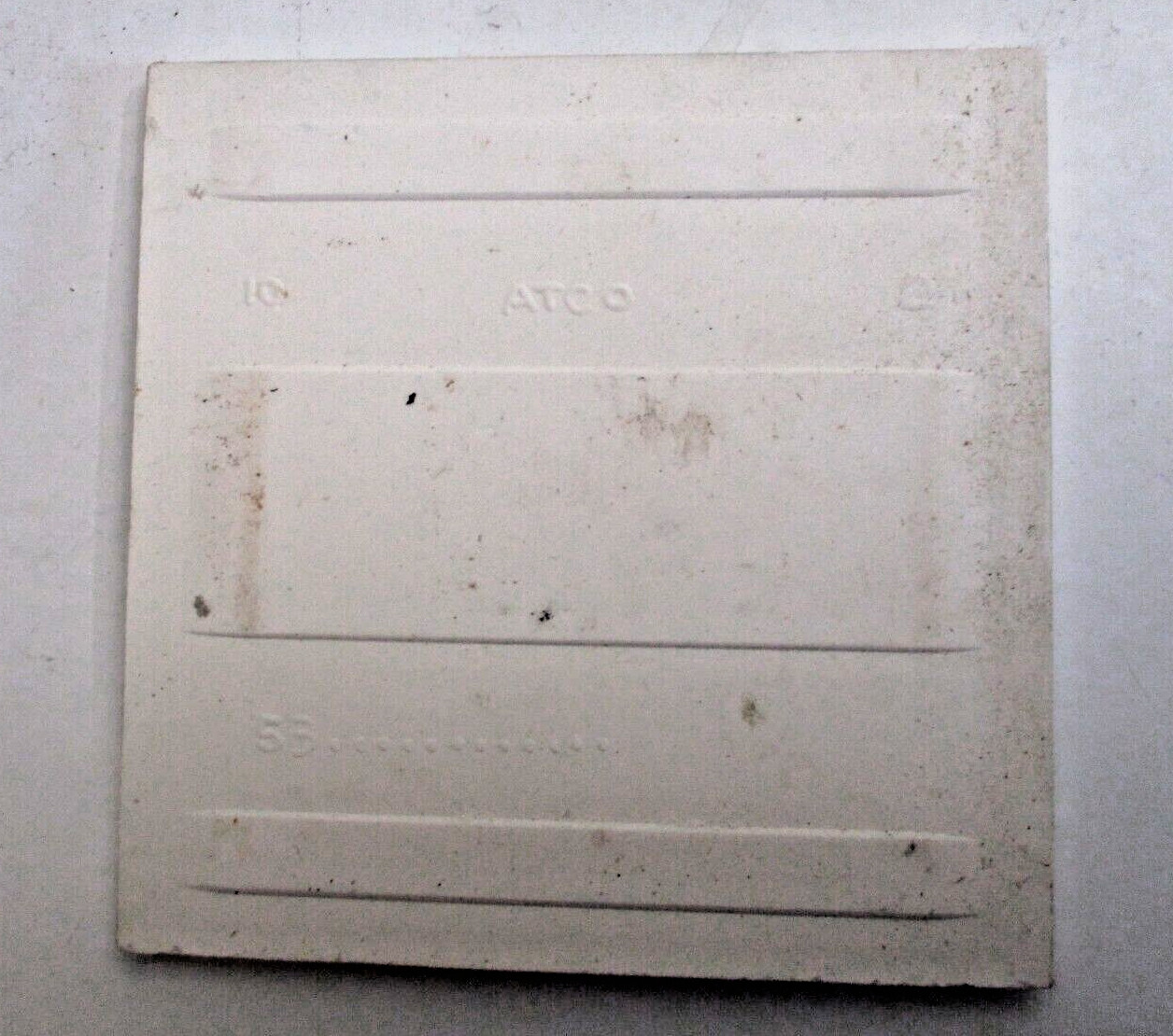 1 Wall Tile Atco USA 4-3/8″ Sq. Speckled Brown on Turquoise Ceramic 1950 Vintage