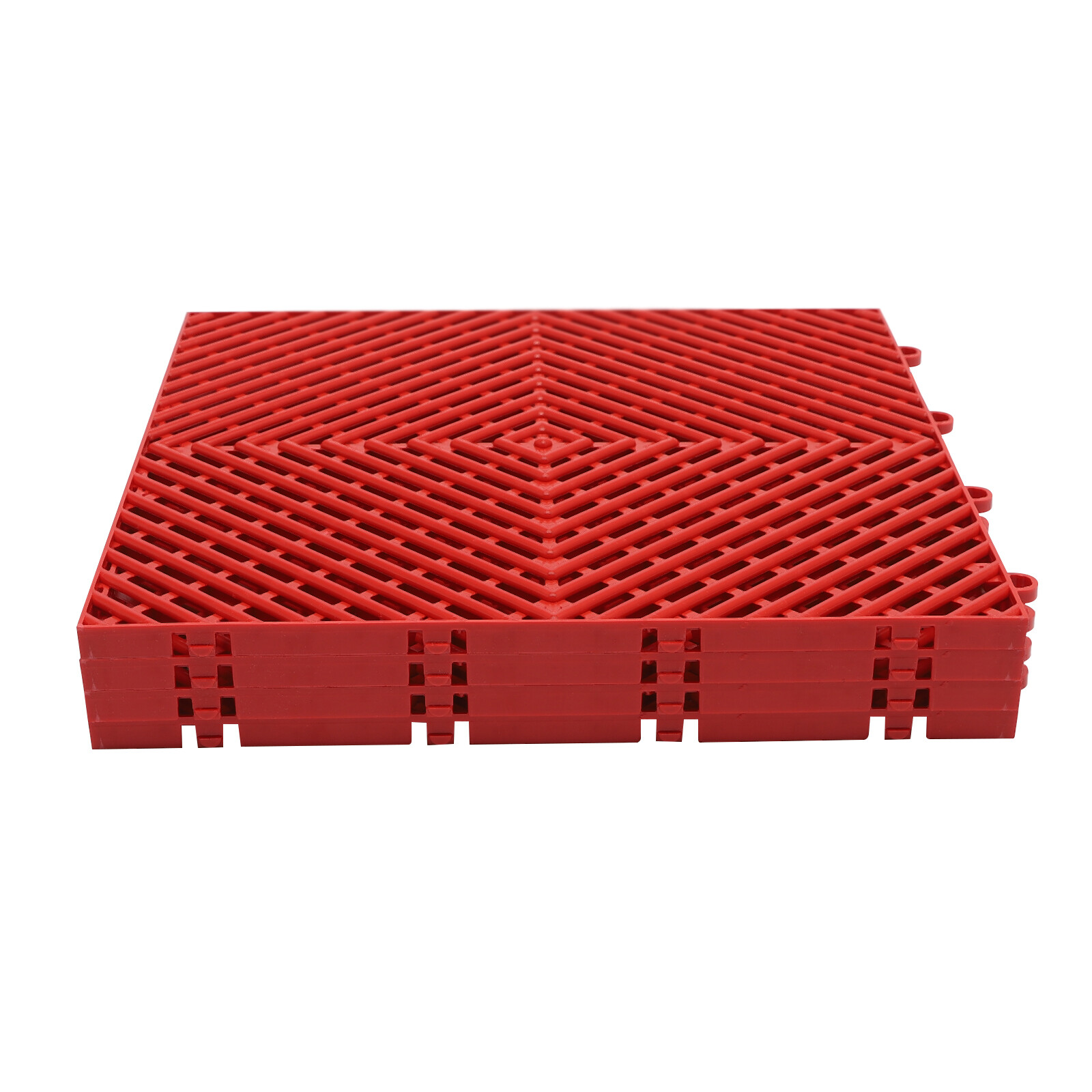 25PCS Red Outdoor Interlocking Tiles 12x12x0.5 Inches Floor Tiles Drainage Tiles