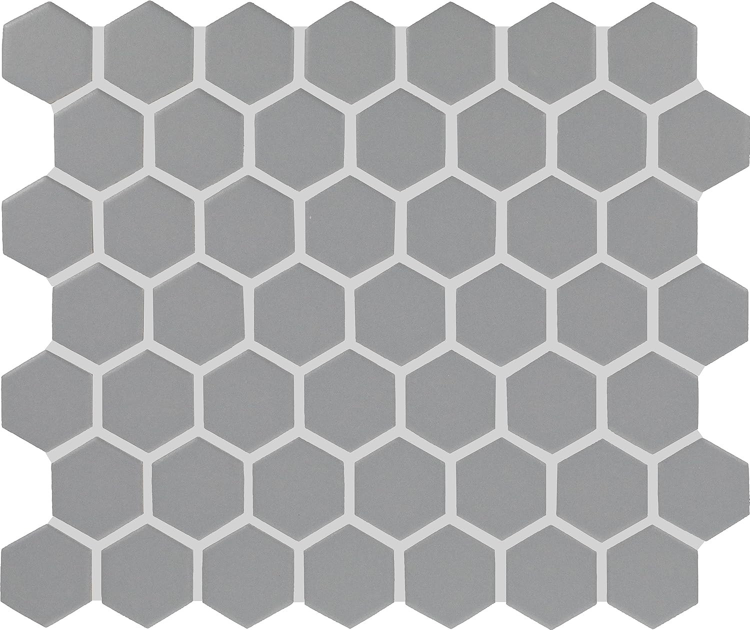 Elegant Matte Suede Gray 1.5″ Hexagon Mosaic Tiles – Tile Mart Collection