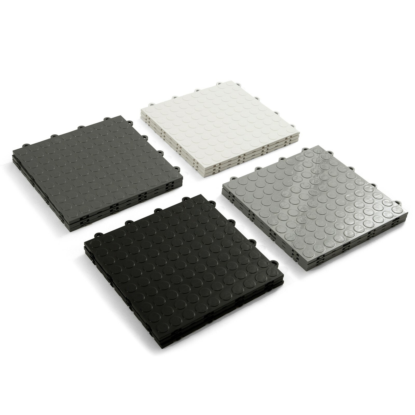FlooringInc Nitro Coin Pattern Interlocking Garage Flooring Tiles 12″ X 12″