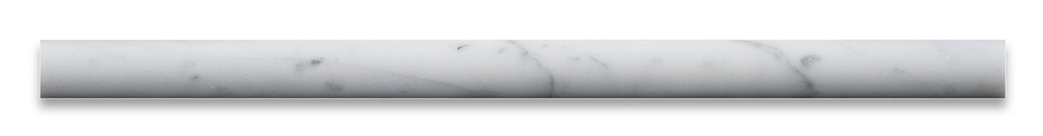 Carrrara White 3/4″ X 12″ Marble Bullnose Liner Trim