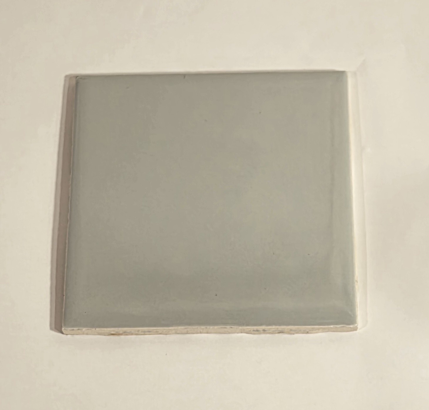 1 Tile 4-3/8″ Glossy Light Gray/Blue Tile U.S.A.