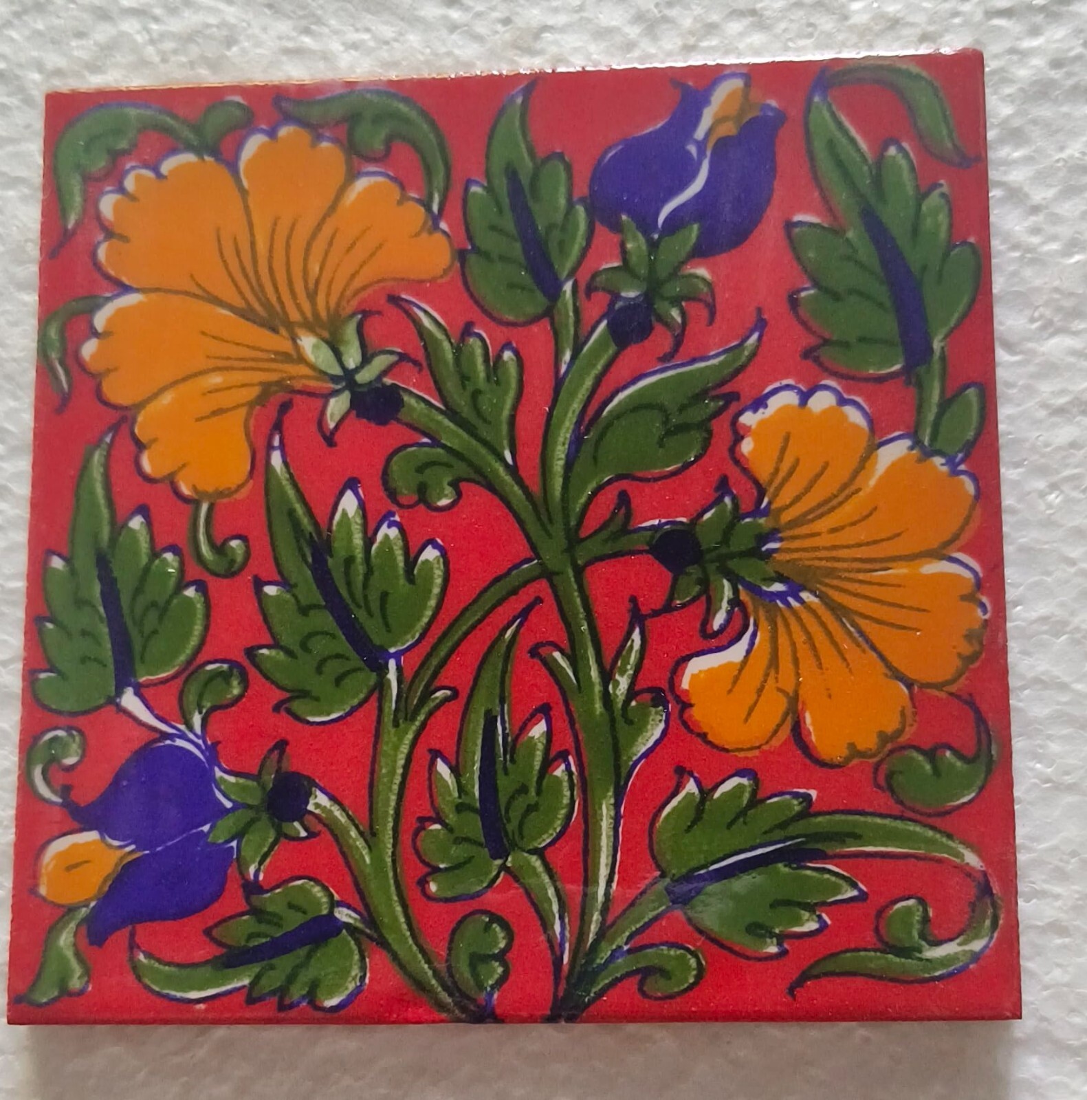 Interior/Exterior Flooring/Wall Ceramic Tile Mural Mosaic Multi Red Set of 21 Pc