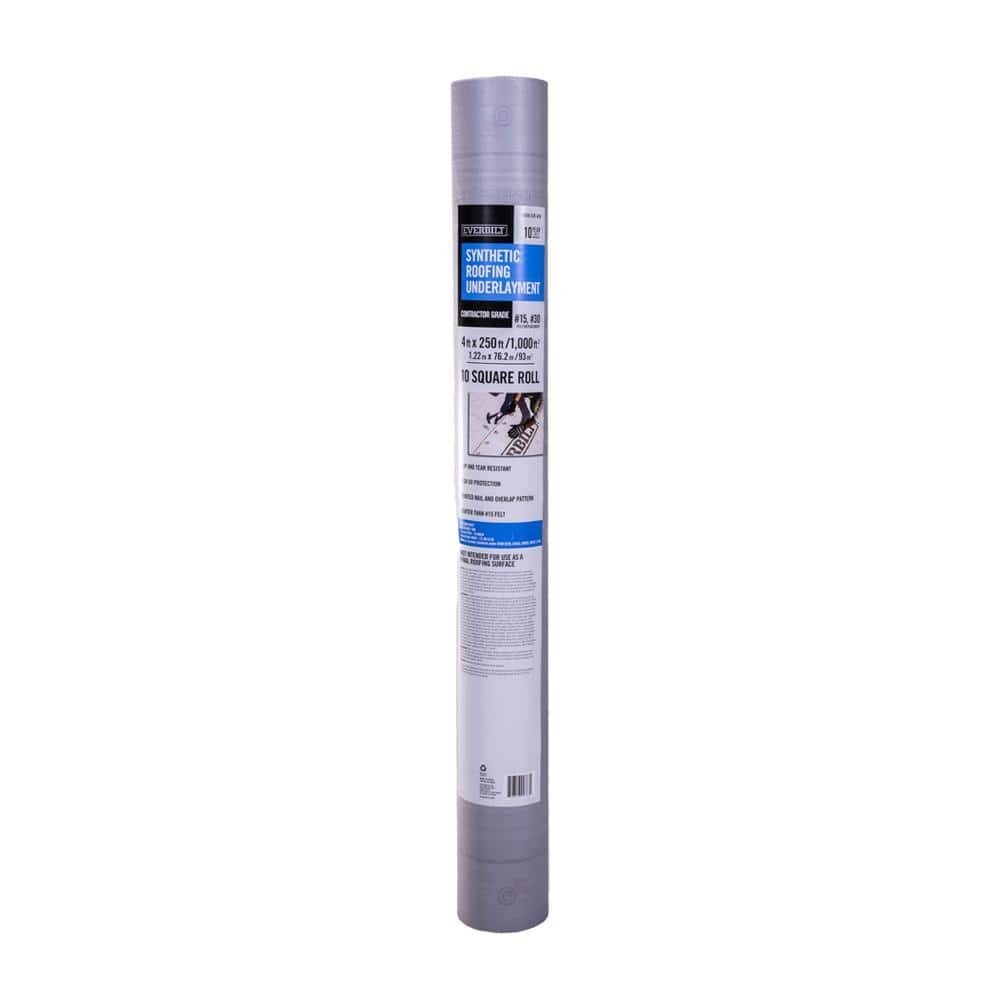 Roof Underlayment Synthetic 400SqFt 4×100 Waterproof Slip Resistant Durable Roll