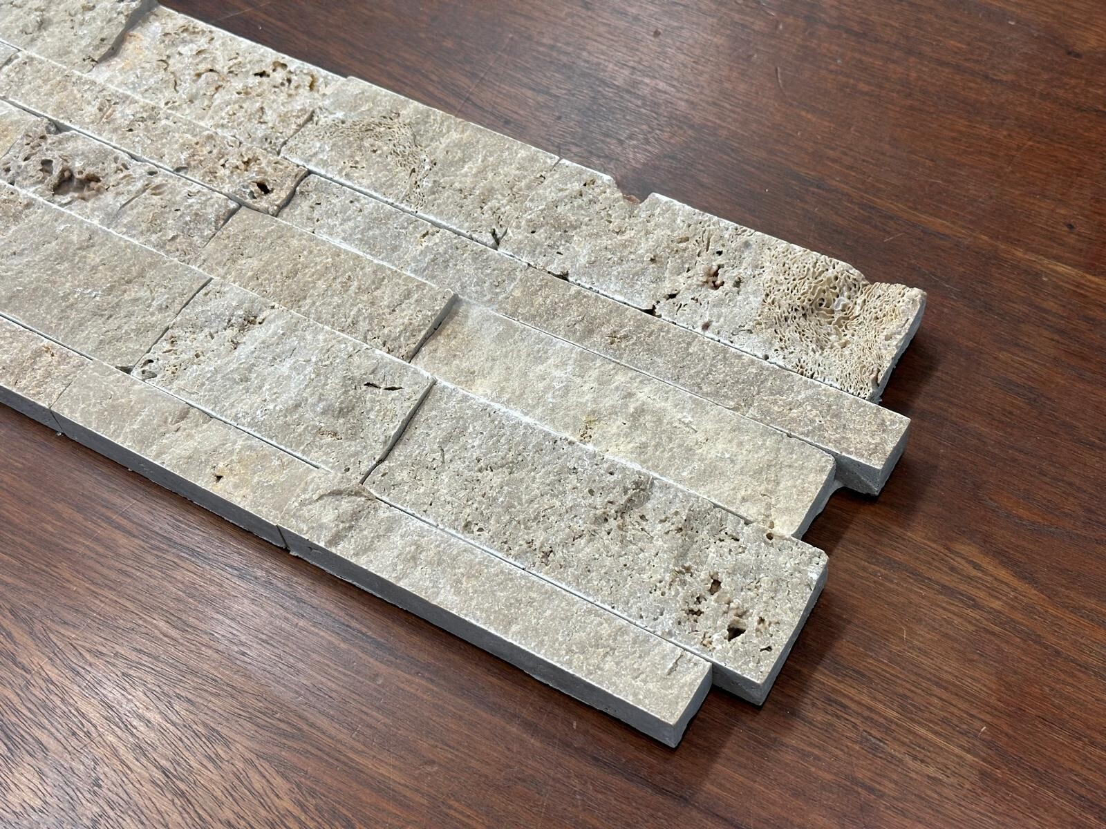 Noce Travertine Stacked Stone Ledger panel 7×20 – sample listing