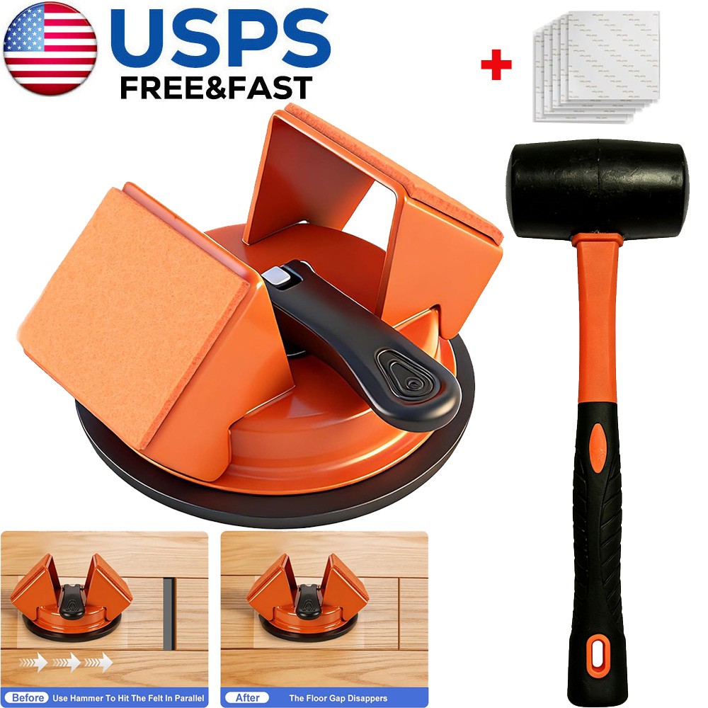 Heavy Duty Floor Gap Fixer Tool with Hammer for Hardwood-Laminate/Vinyl Flooring