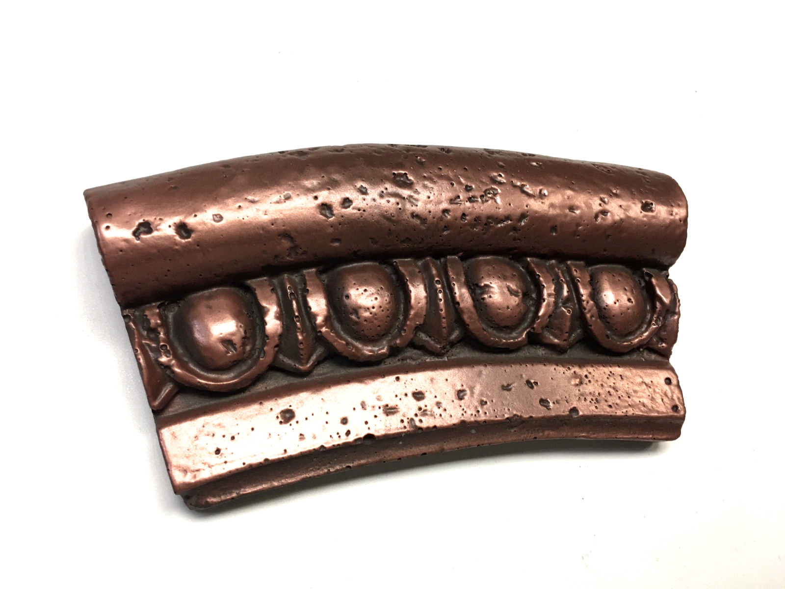 3×6 Roman Curved Bronze Metal Resin Tile Insert Art Craft Decor Backsplash