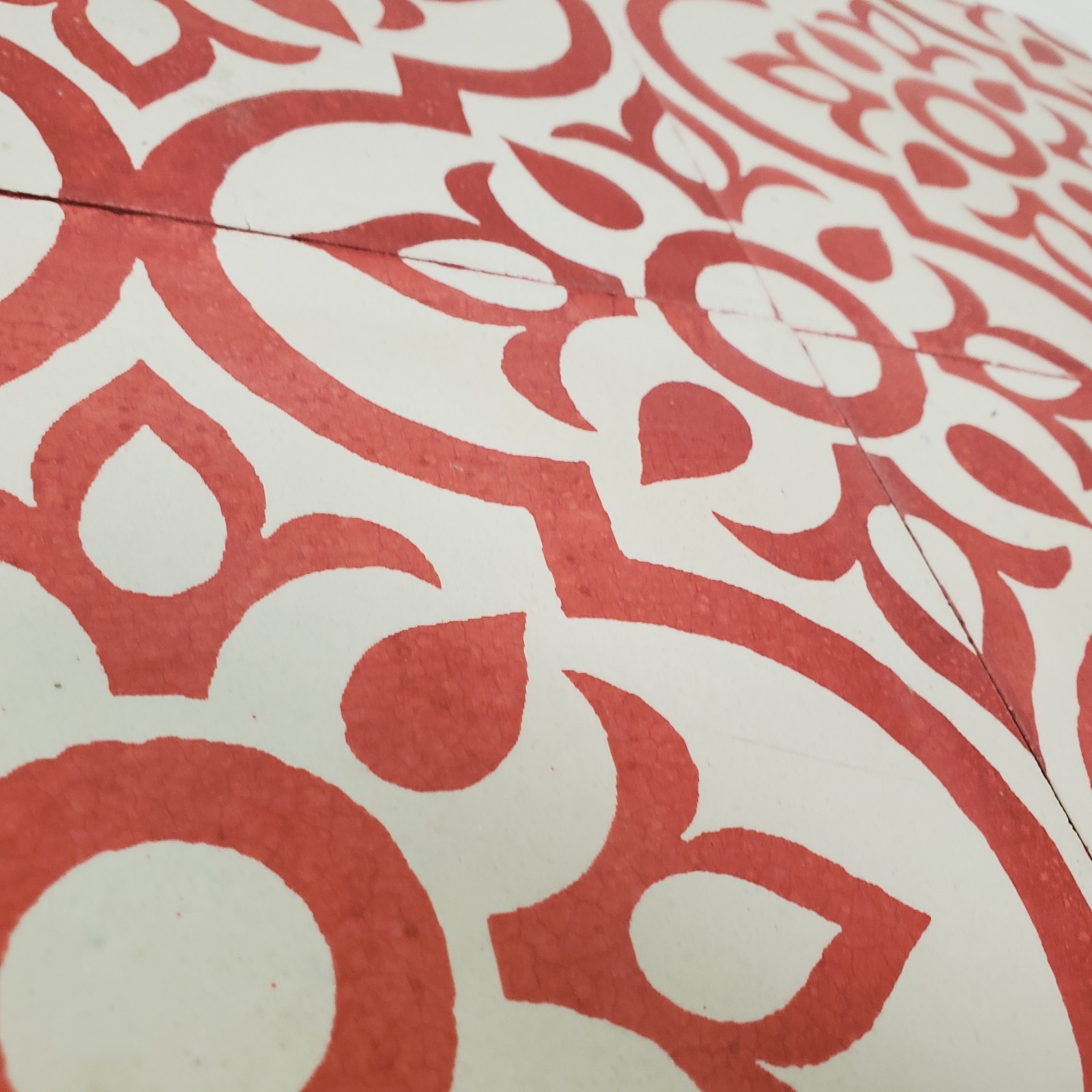 Mai Ngam W-101 8×8 Encaustic Cement Tile Box of 12 New Open Box Terracotta