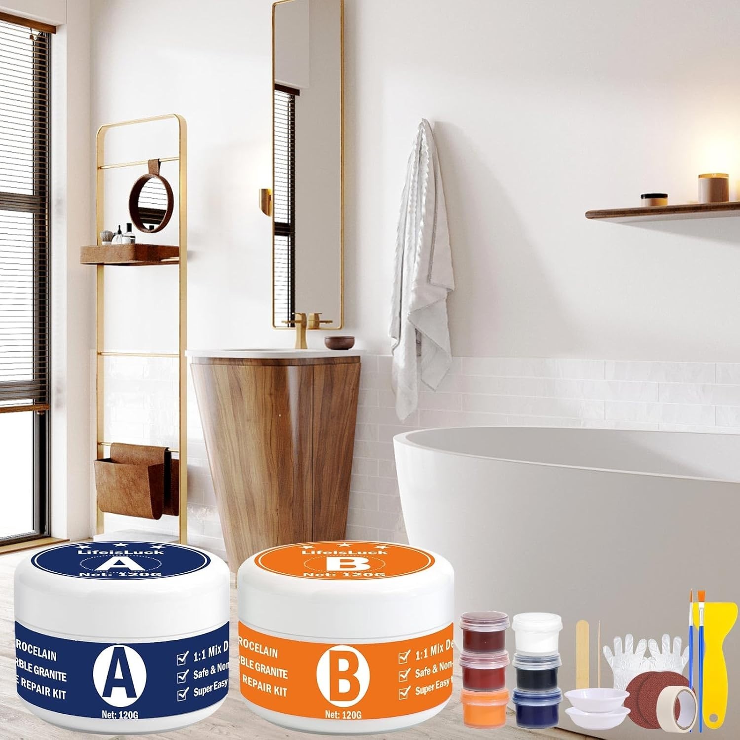 Marble and Granite Repair kit Porcelain Marble Stone and Quartz Countertops R…