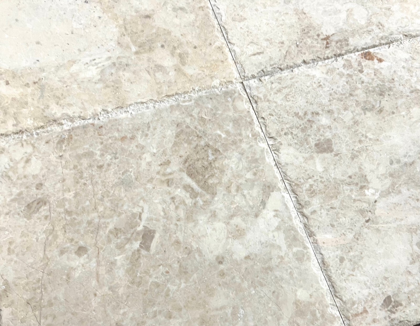 Cappuccino Beige 16×16 Brushed and Chiseled Marble Floor Tile Backsplash