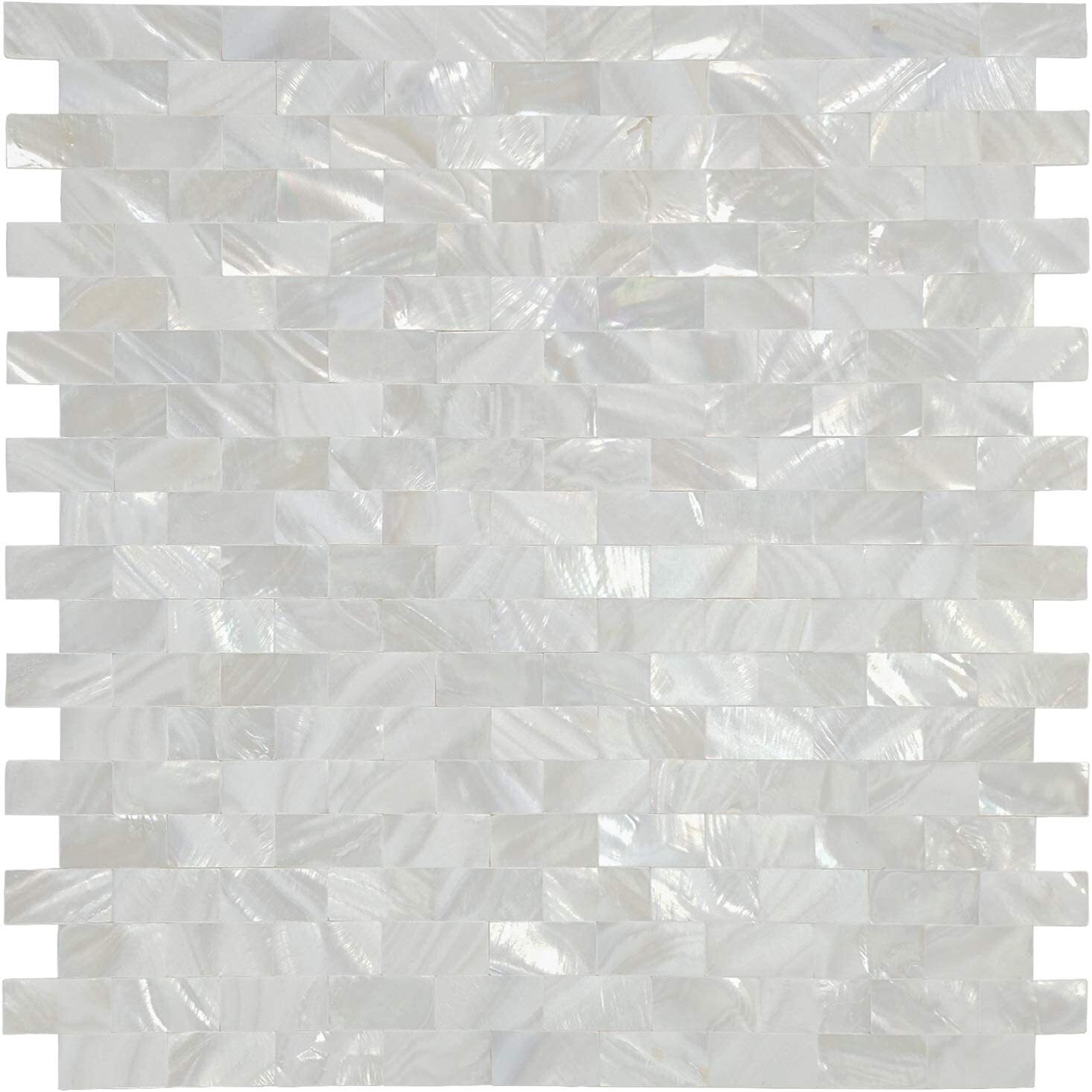 Art3d Mother of Pearl Shell Mosaic Tile for Kitchen Backsplash, 12″x12″ 10 Tiles