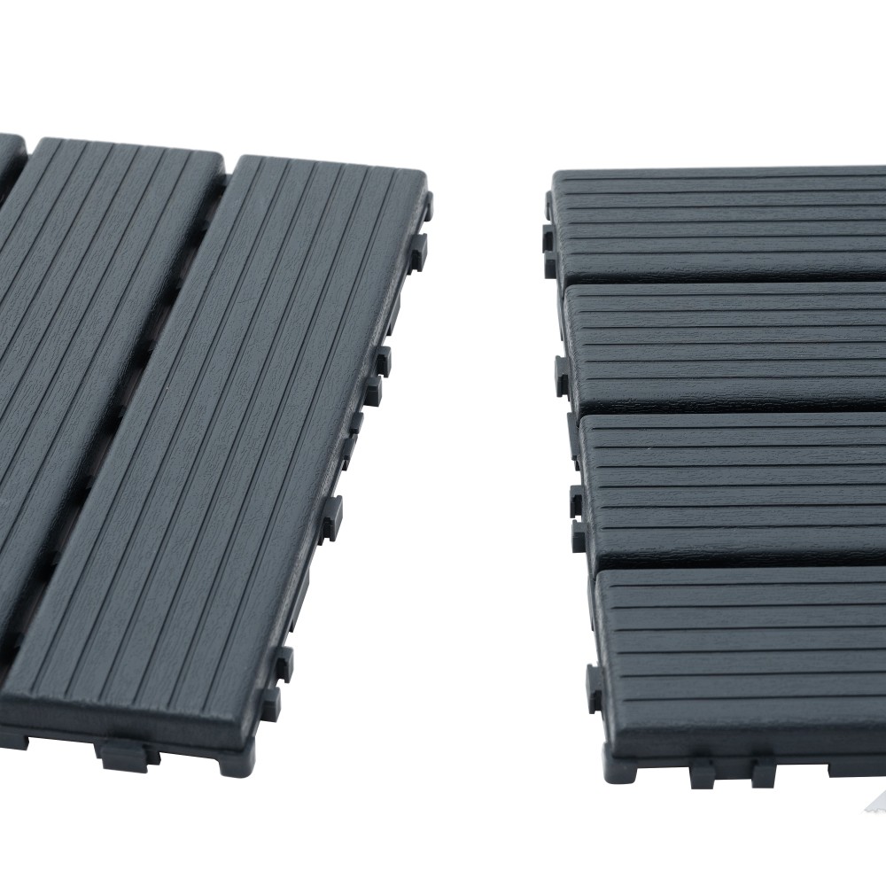 44PC 12″x12″ Interlock Patio Deck Tiles Waterproof Outdoor Flooring Garden Yard