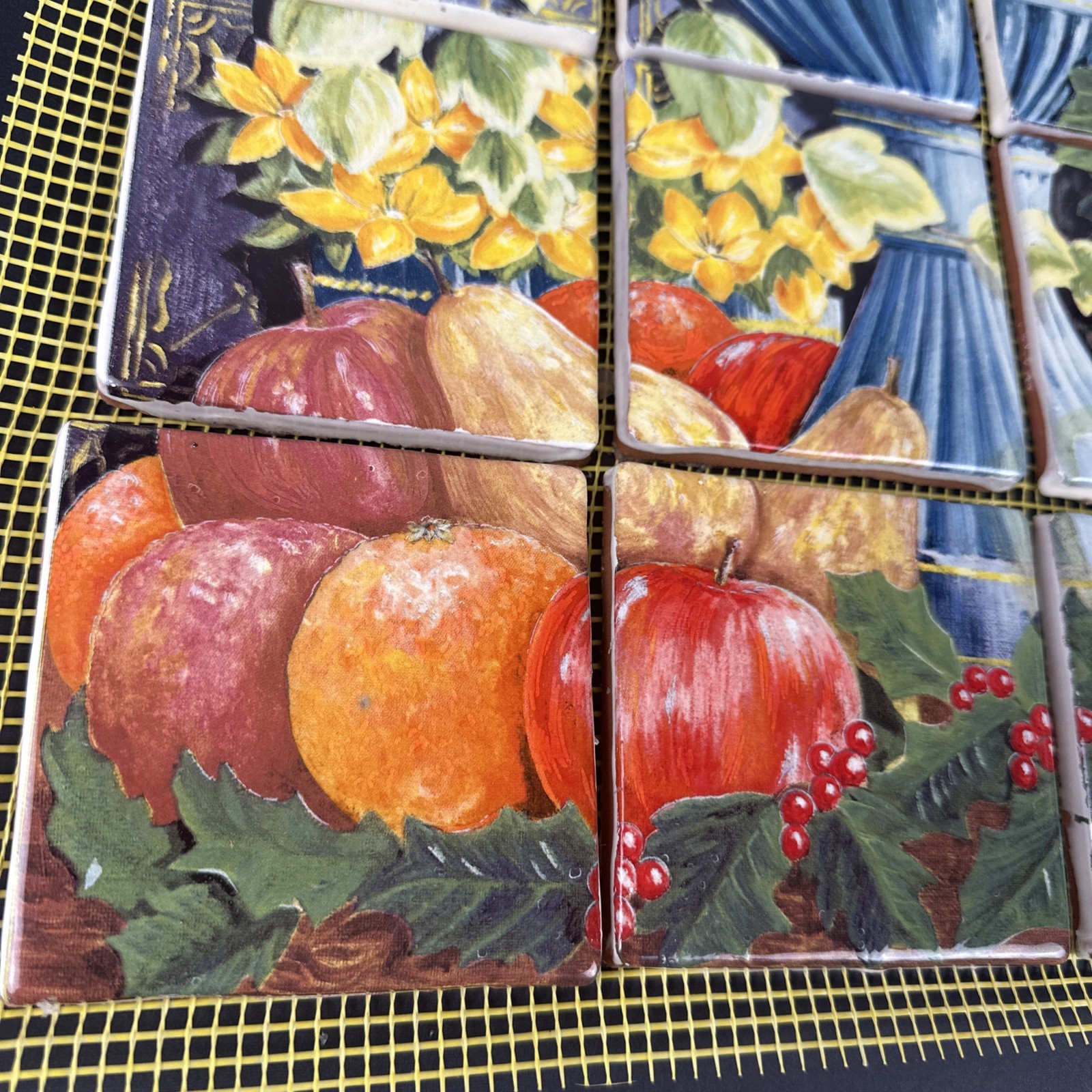 16×20″ 20pc 3.75″ Ceramic Terra Cotta Tile Mosaic Mural Fruit Urn Nut Backsplash