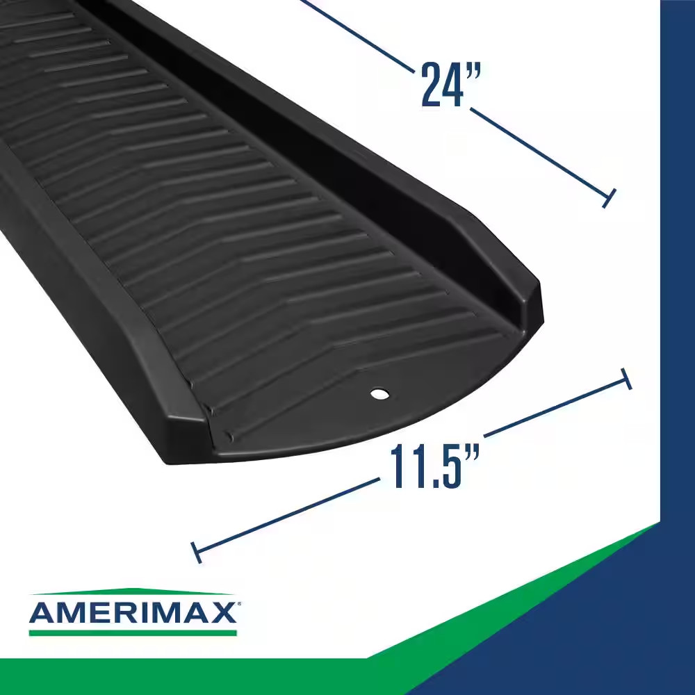 24 in. Black Vinyl Splash Block