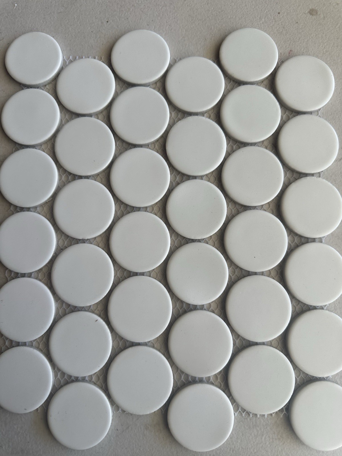 White Porcelain Penny Round Mosaic 10×12 Inch Tile Floor Wall Kitchen Bathroom