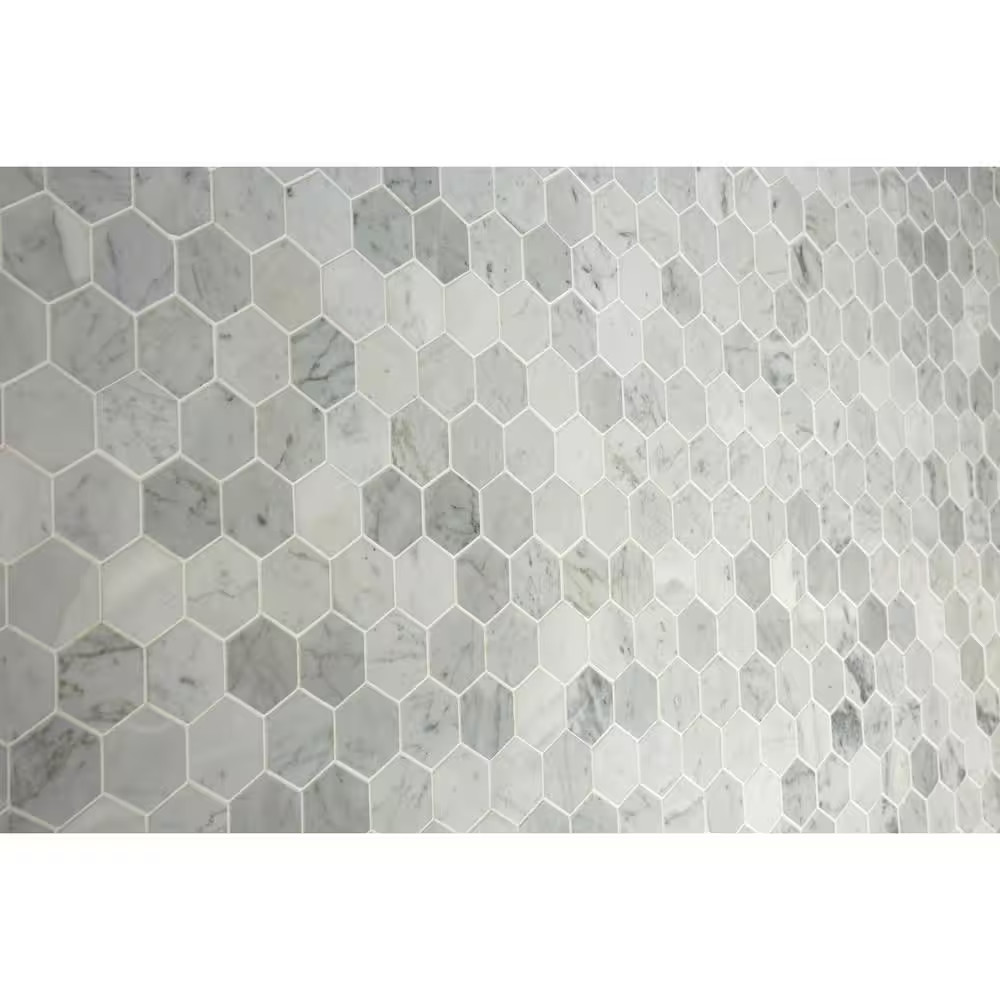 Restore Mist Honed 12 In. X 12 In. Marble Mosaic Tile (0.97 Sq. Ft./ Piece)