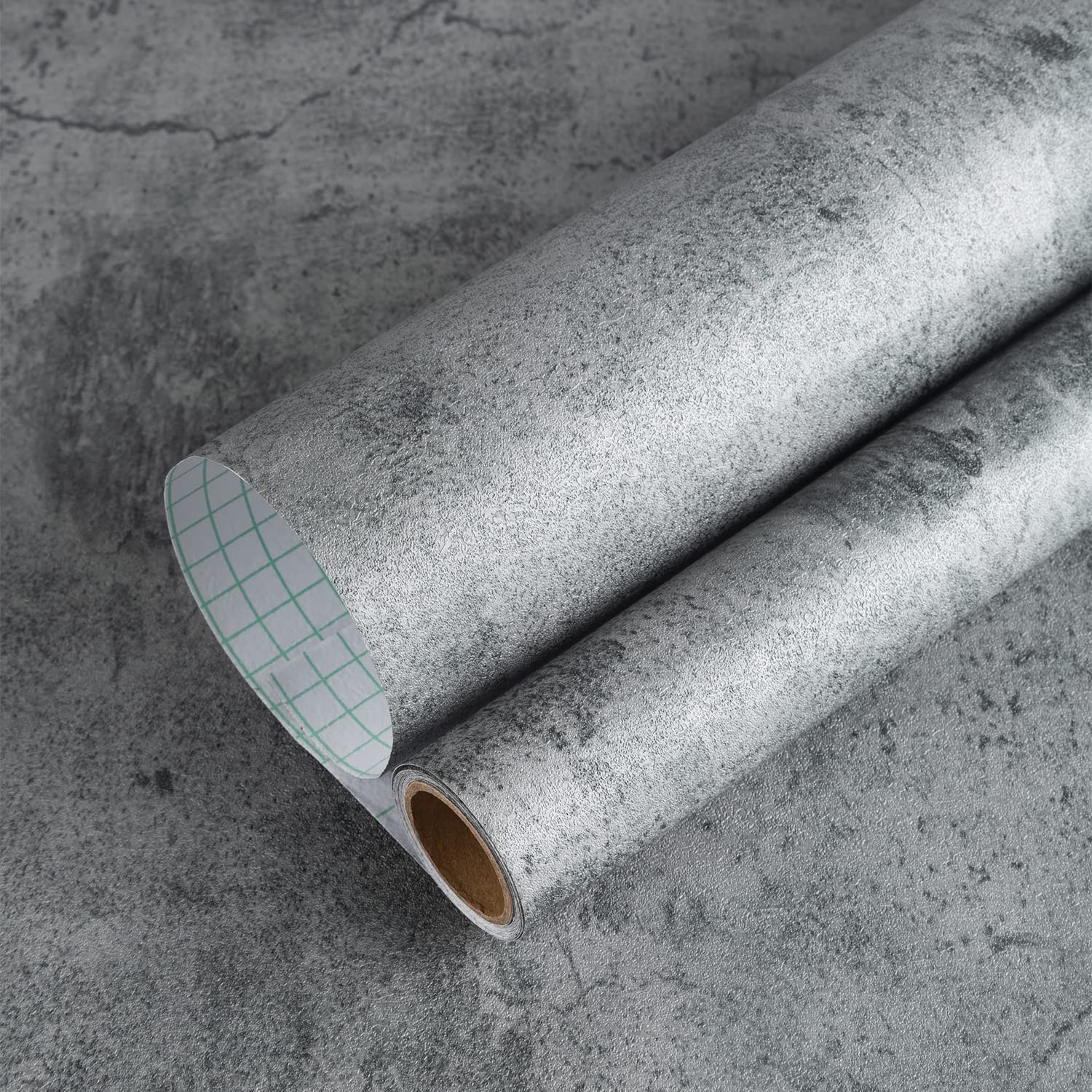 BAYYA Concrete Wallpaper Countertops Contact Paper Grey Cement Wallpaper Peel…