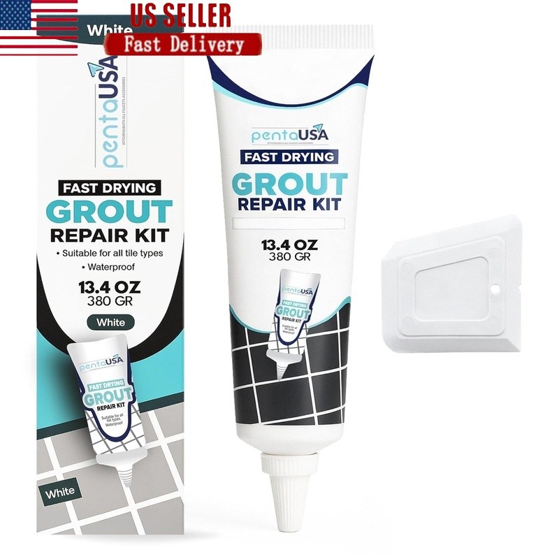 Acrylic Sanded Grout Repair Kit Water Resistant Bathroom Kitchen Tiles New