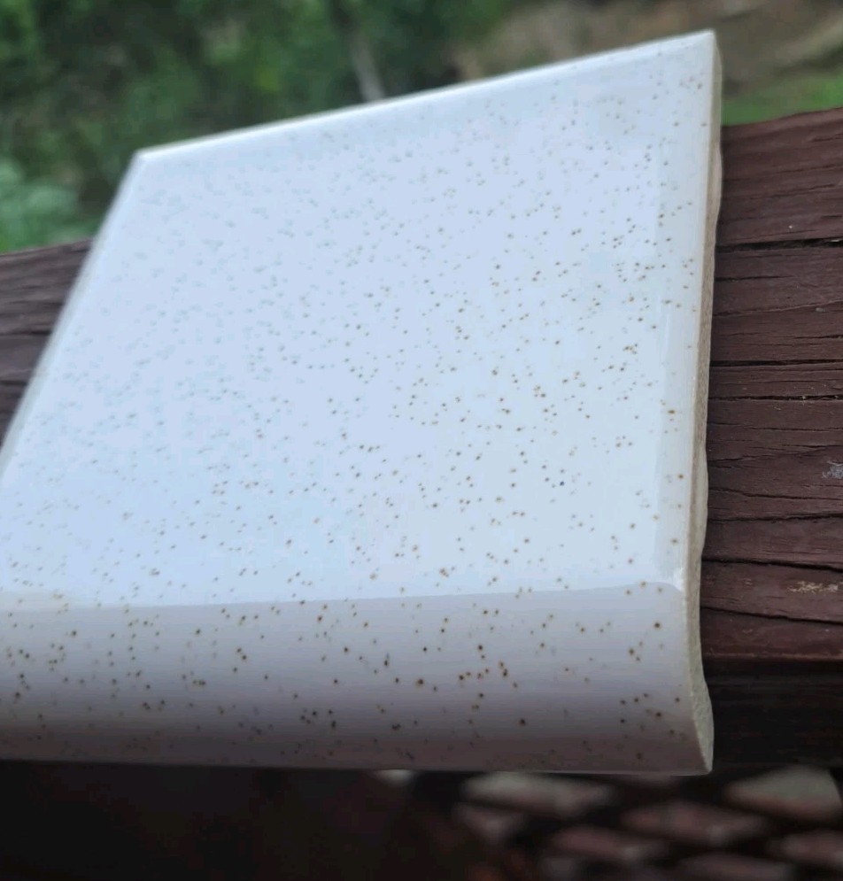 Bullnose Golden Granite: Glossy Ceramic Tile Daltile 4 1/4″ Gold-Brown Speckled