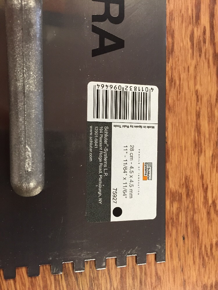 Schluter DITRA Flooring Trowel