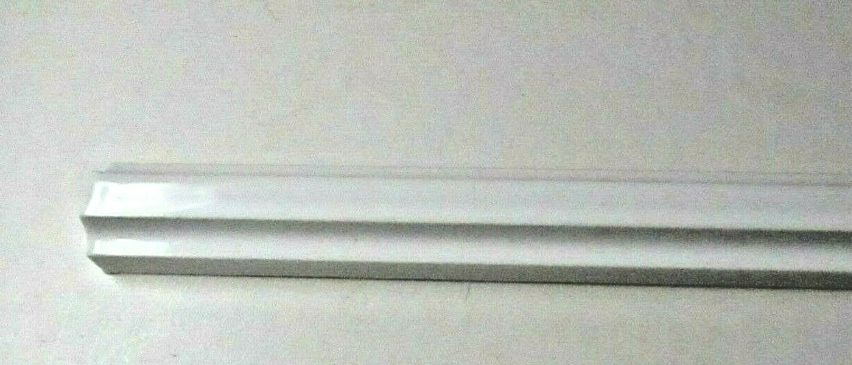 1 Tile Ceramic Porcelain 7-7/8″ Glossy White Trim Wall Accent Border Cap Vintage