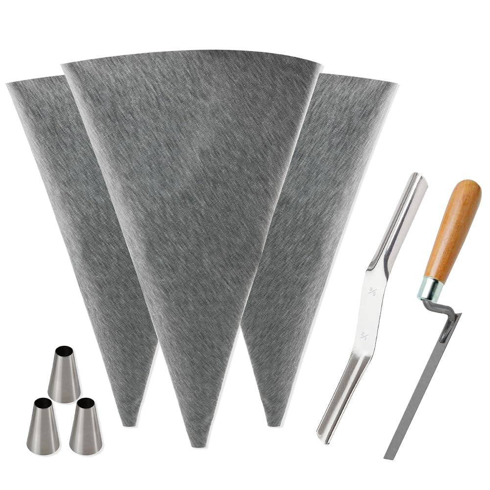 3 Pack Tile Grout Masonry Mortar Bag, 12″ by 24″ Heavy Duty Cement Sealer Bag…