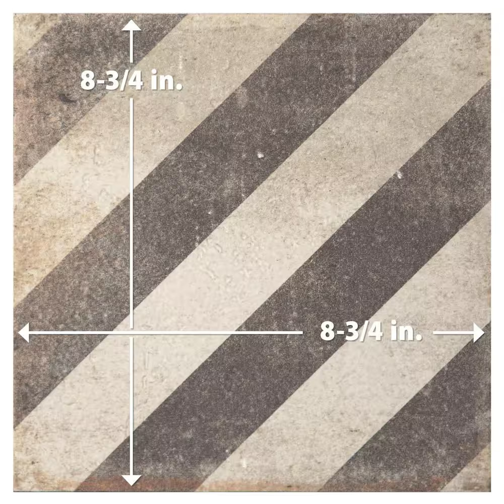 D’Anticatto Decor Obliqua 8-3/4 In. X 8-3/4 In. Porcelain Floor and Wall Tile (1