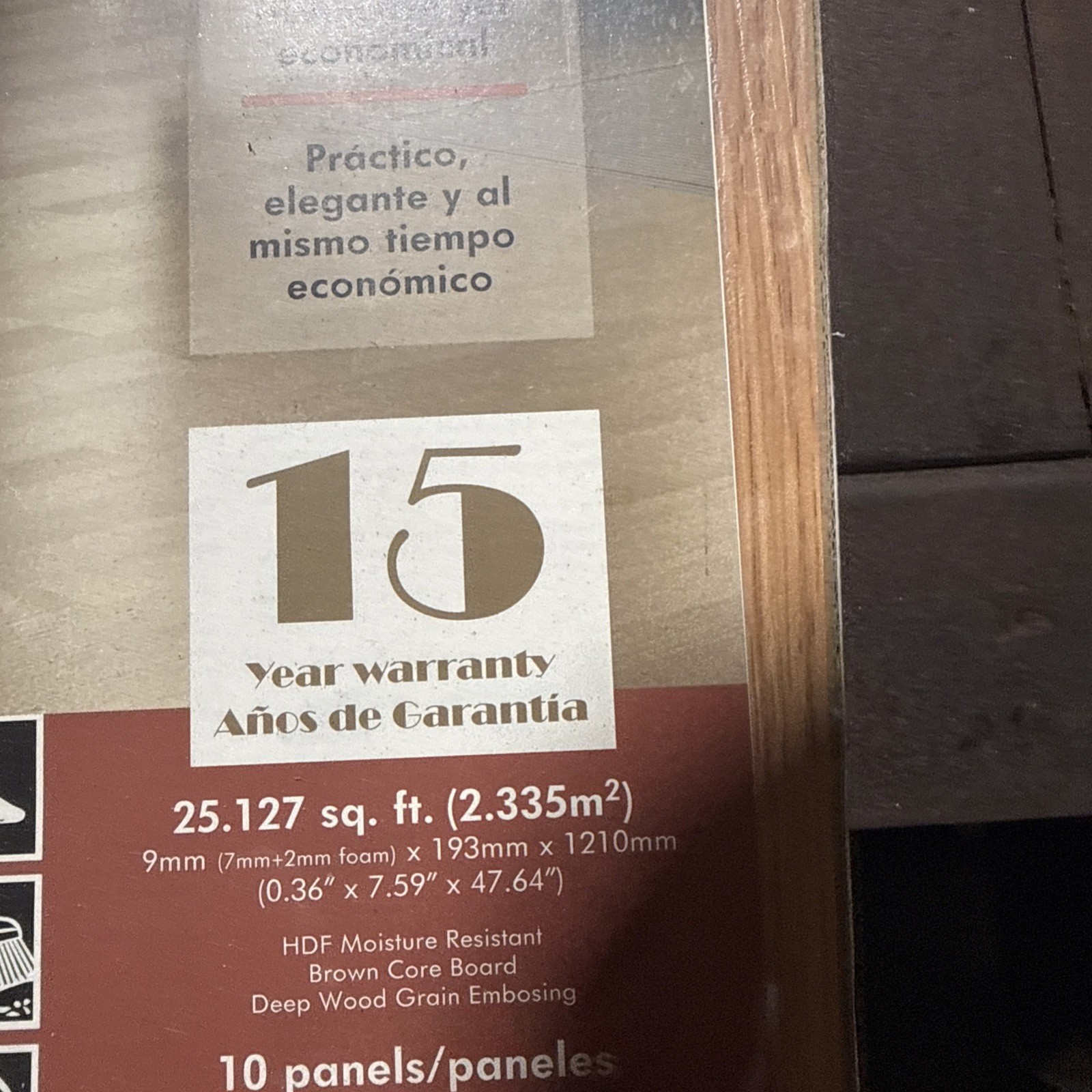 Silver Click Plus 9MM 7.59 in W X 47.64 in L Click Lock Laminate Wood Flooring