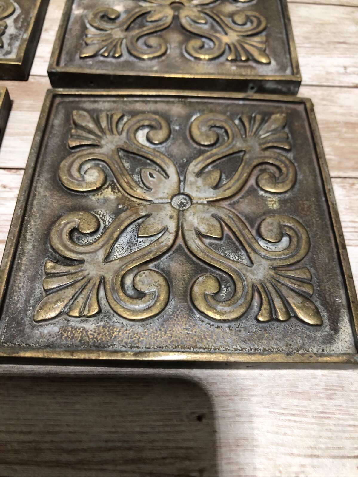 6 AHNZU Massalia Bullion Brass Deco Metal Wall Trim – 4″ x 4″ Frieze Accent