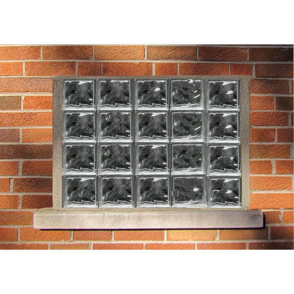 Nubio 4 in. Thick Series 6 in. x 6 in. x 4 in. (8-Pack) Wave Pattern Glass Block