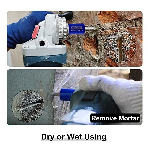 Diamond Mortar Raking Bit 5/16-inch x 1-inch Mortar Router Bits for Old