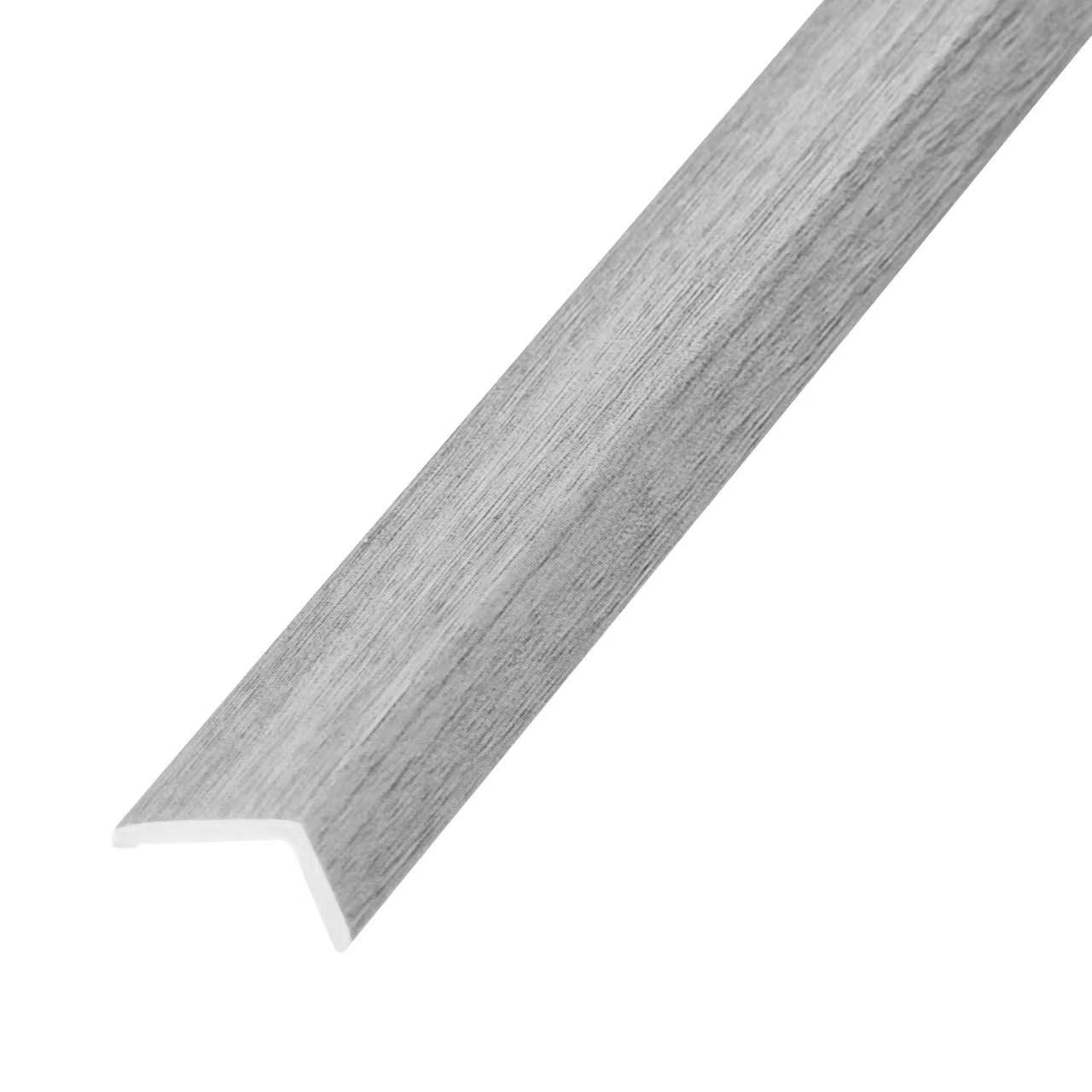 8-Pack 57 Inches, WPC Slat Wall Panel Trim,Corner Guard for Low Grille (Grey)