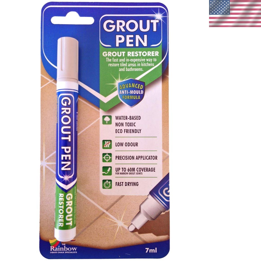 Grout Pen – Non-Toxic Winter Grey Water-Based Marker for Easy Grout Refresh
