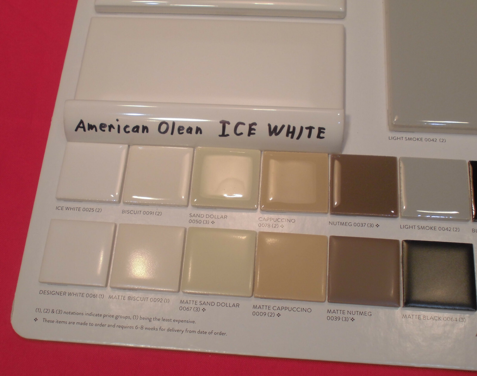 4 pcs. *ICE WHITE* Glossy Ceramic Quarter Round Tiles 1″ X 6″ Corner Tiles