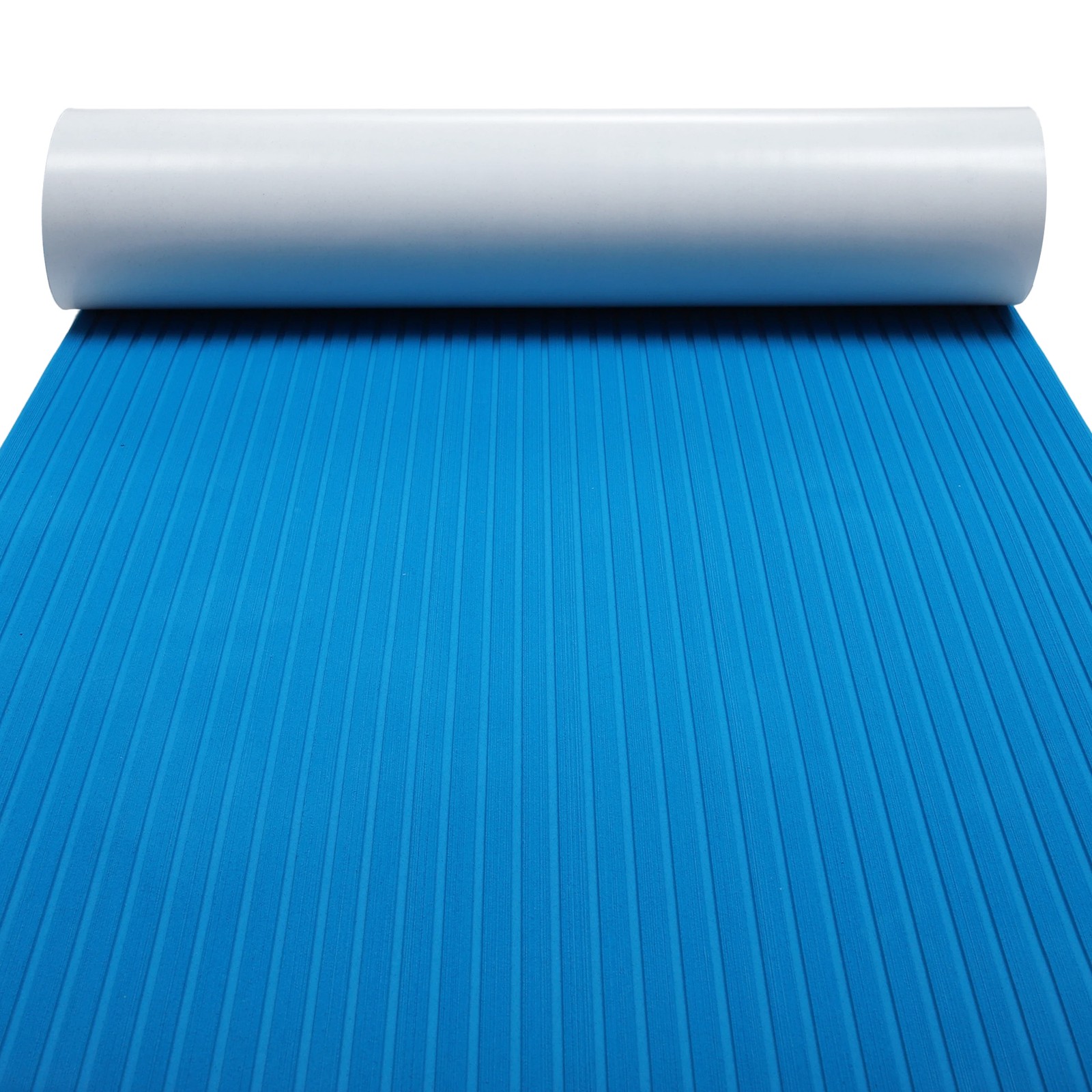 Self-adhesive EVA floor 244×60 cm for boats, blue stripes