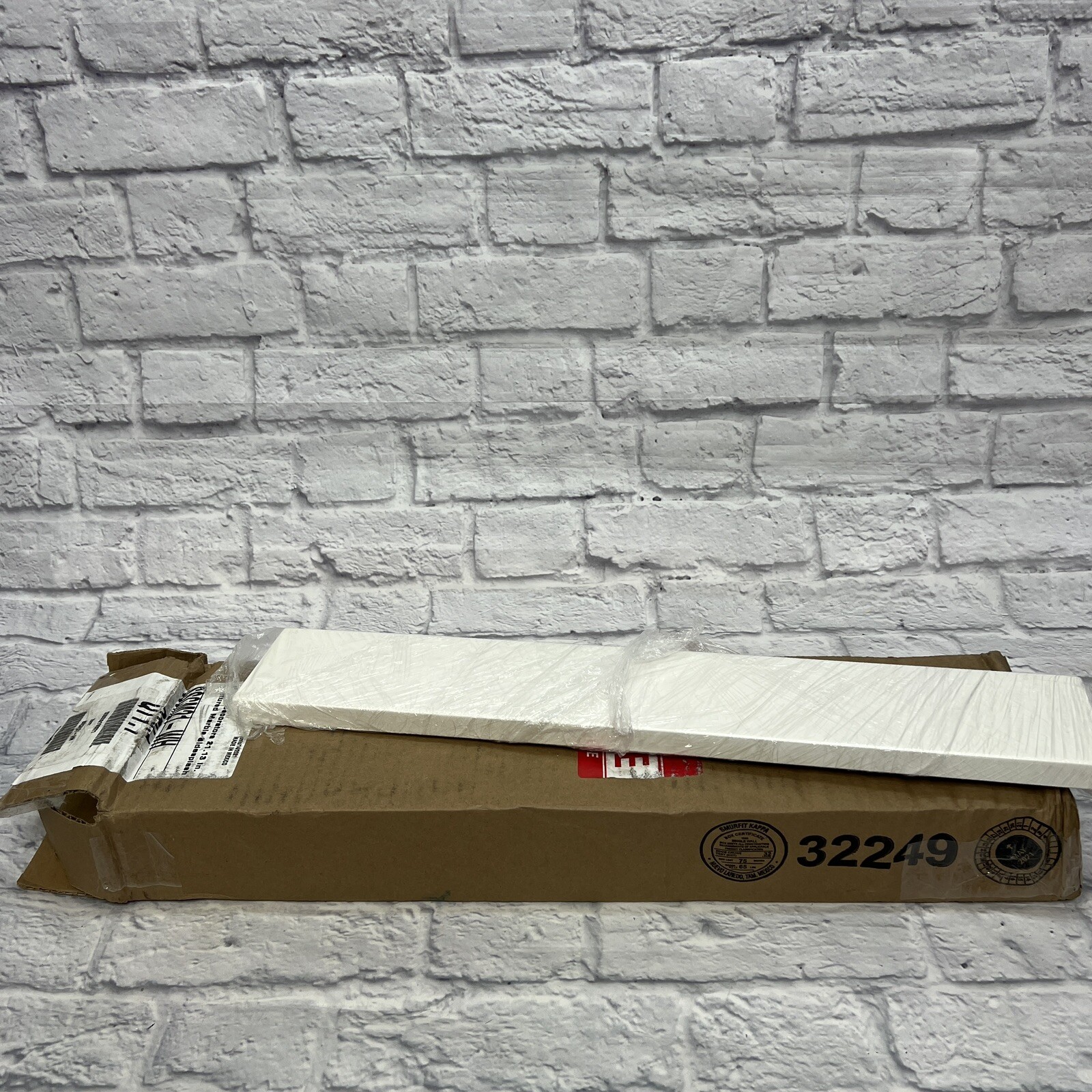 Home Decorators Collection 21 in. Engineered Marble Side Splash White