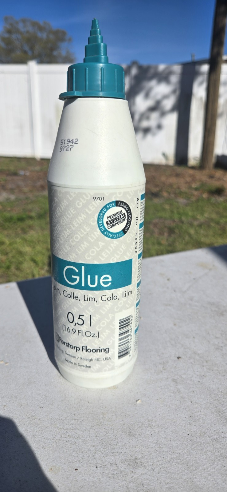 Pergo Floating Laminated Flooring Wood Glue 16.9 fl oz. Perstorp Flooring NEW