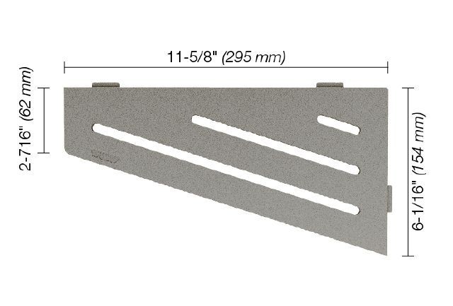Schluter SHELF-E Quadrilateral Corner Shelf Wave Design Aluminum-SES3D10TSSG