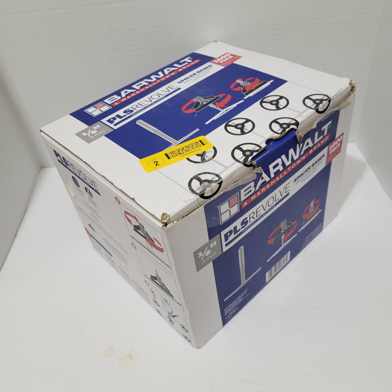 1/8″ Tile Spacer Bases, Nearly Complete 1000-Pack, BARWALT 1/8 inch (3mm)