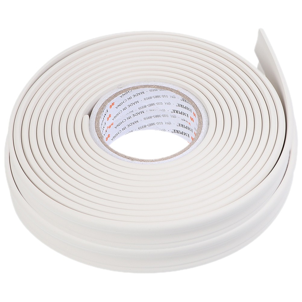 Reusable Plastic Caulk Strip for Wall Baseboard Strong Adhesive White Tape