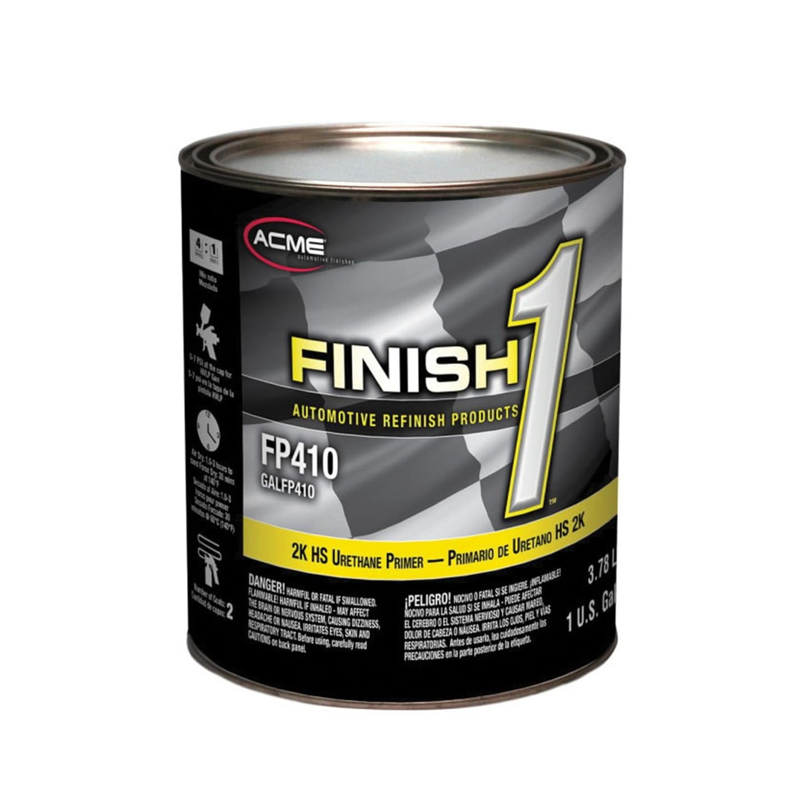Acme Finish 1 High Build 2K HS Gray Urethane Primer (Gallon),128 Fl Oz (Pack …