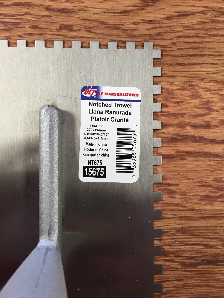 Marshalltown Tile Flooring Trowel For Schluter Ditra