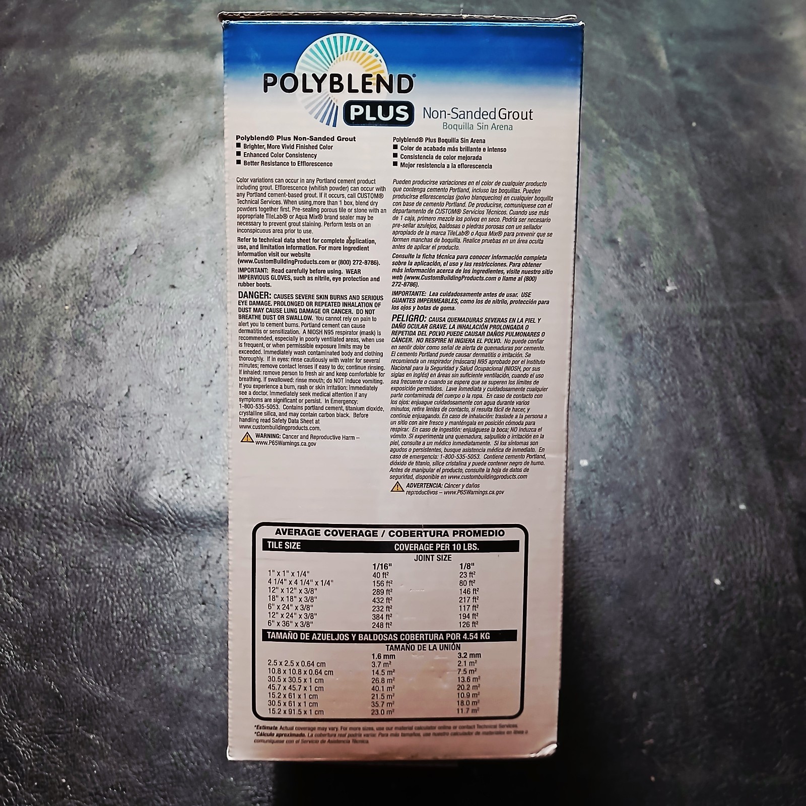 polyblend plus NON-SANDED grout ARCTIC WHITE 10 lbs **NEW**