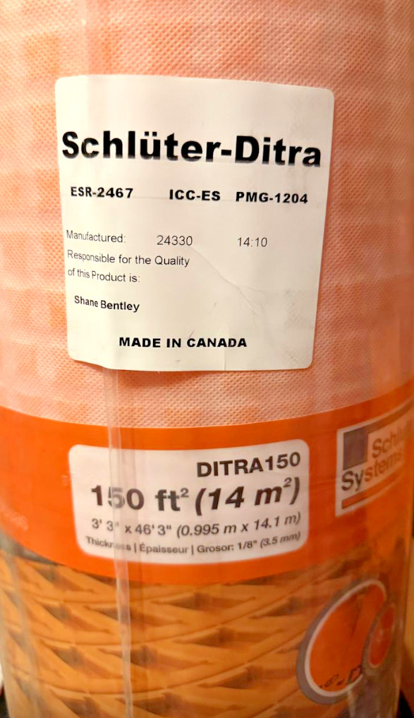 Schluter Ditra 1/8 150 sq. ft. 3 ft. 3 in. x 45 ft. Uncoupling Membrane DITRA150