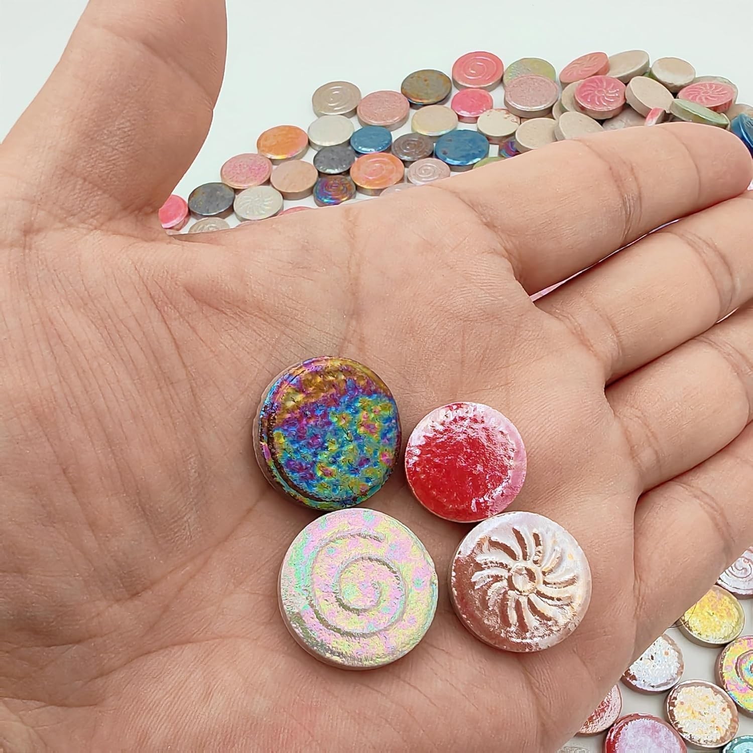 500g/1.1lb Random Color Irregular Ceramics Mosaic Tiles,DIY Making Creative C…